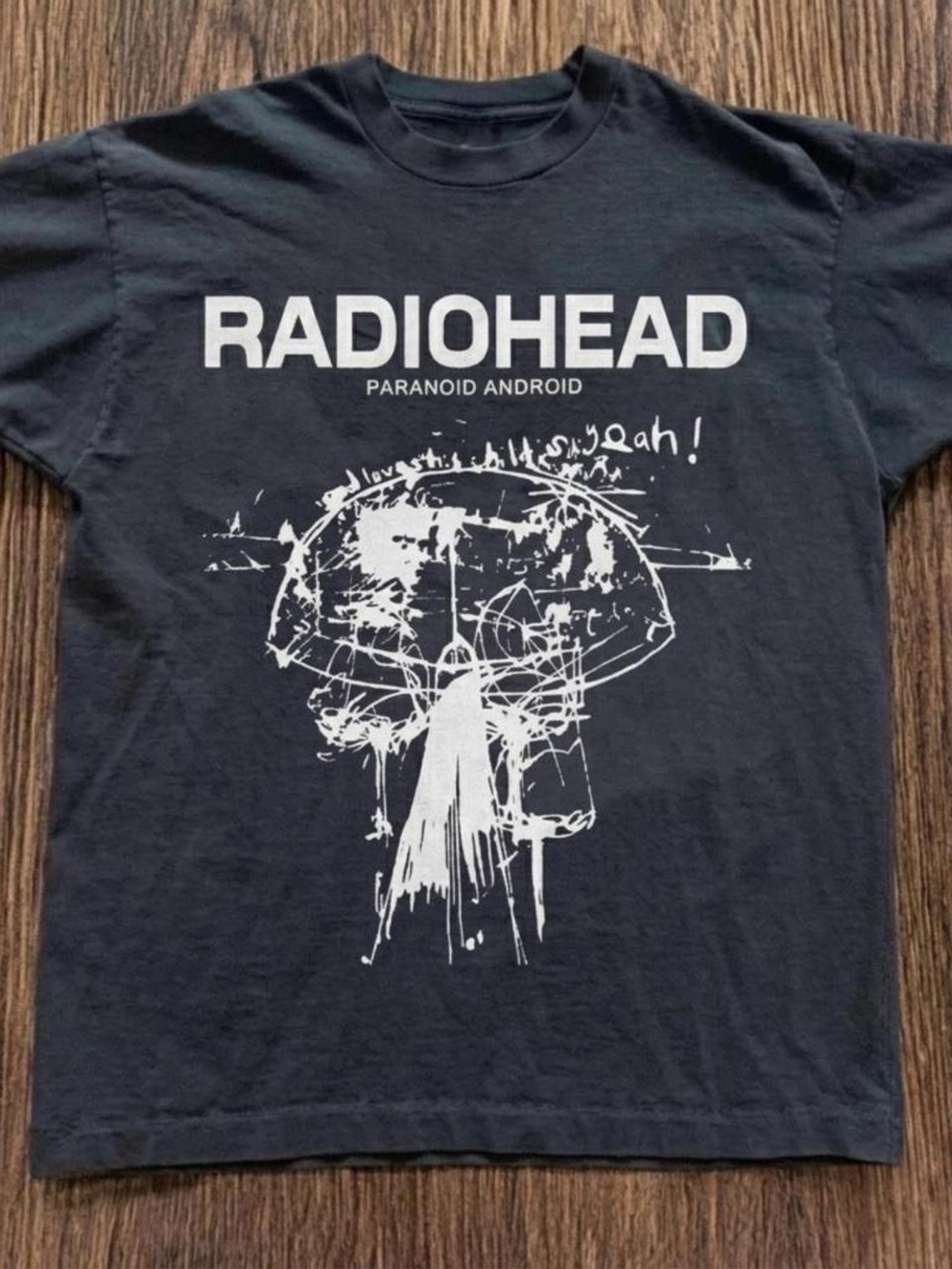 Gildan Black Radiohead Paranoid Android Graphic Tee